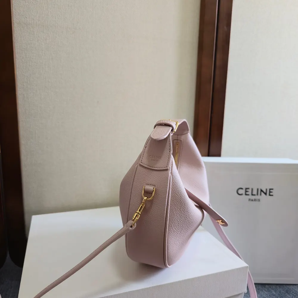 Celine Women Teen Celine Lulu in Grained Calfskin-Pink - image 5