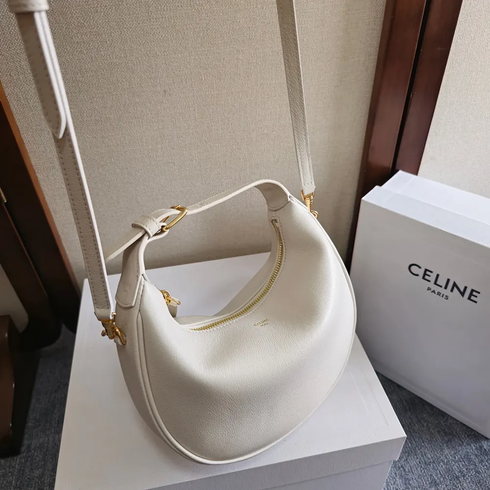 Celine Women Teen Celine Lulu in Grained Calfskin-White - image 4