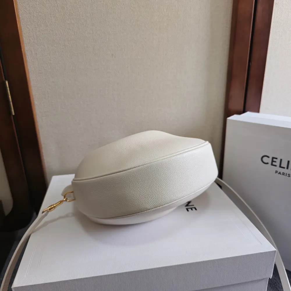 Celine Women Teen Celine Lulu in Grained Calfskin-White - image 6