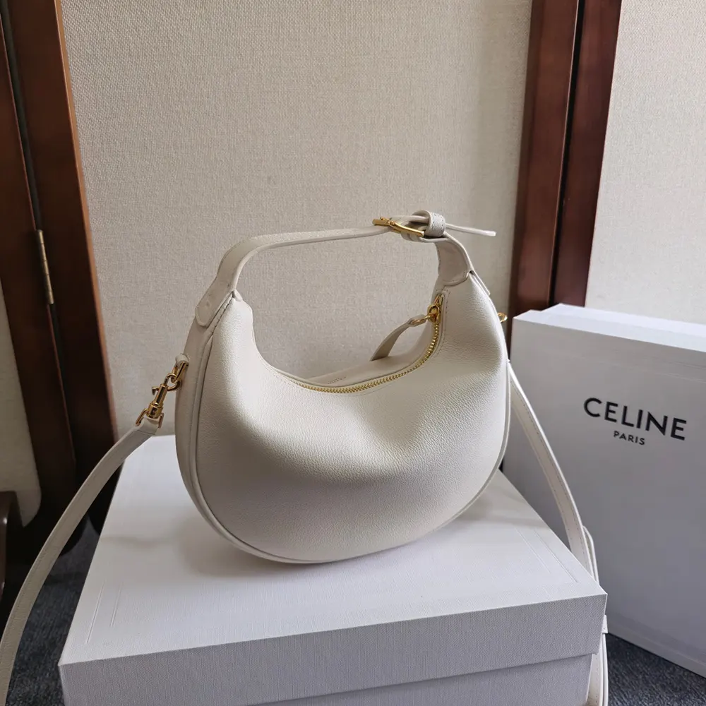 Side angle showing structured silhouette of Celine Women Teen Celine Lulu