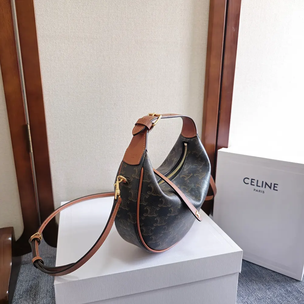 Celine Women Teen Celine Lulu in Triomphe Canvas and Calfskin - image 5