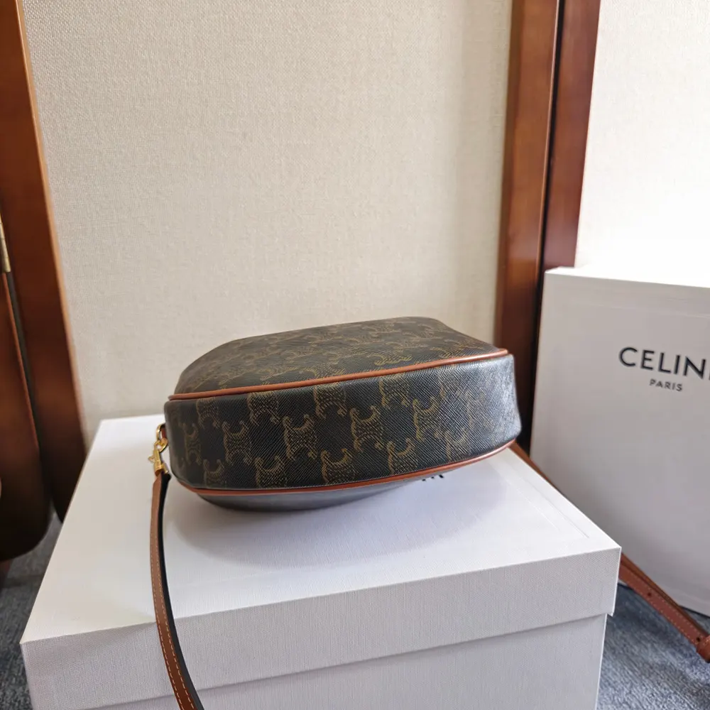 Celine Women Teen Celine Lulu in Triomphe Canvas and Calfskin - image 6