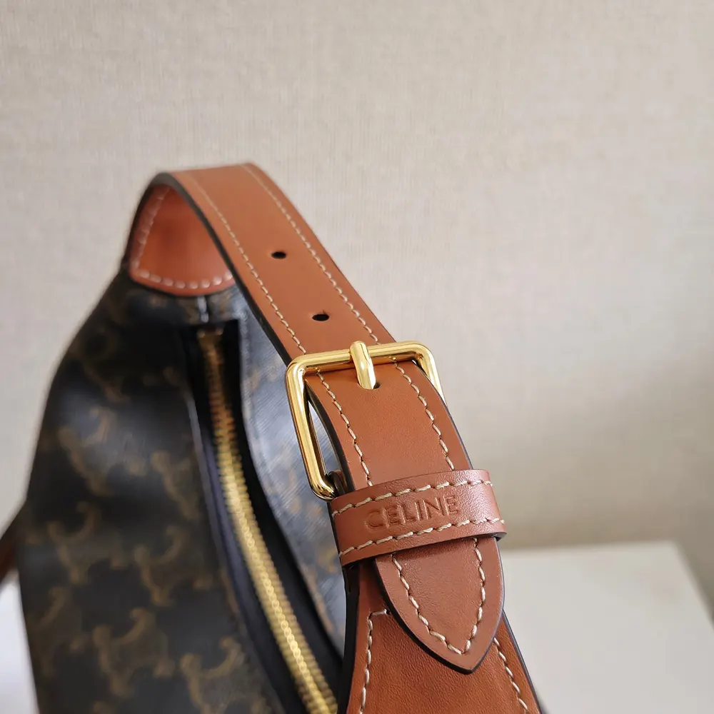 Celine Women Teen Celine Lulu in Triomphe Canvas and Calfskin - image 9