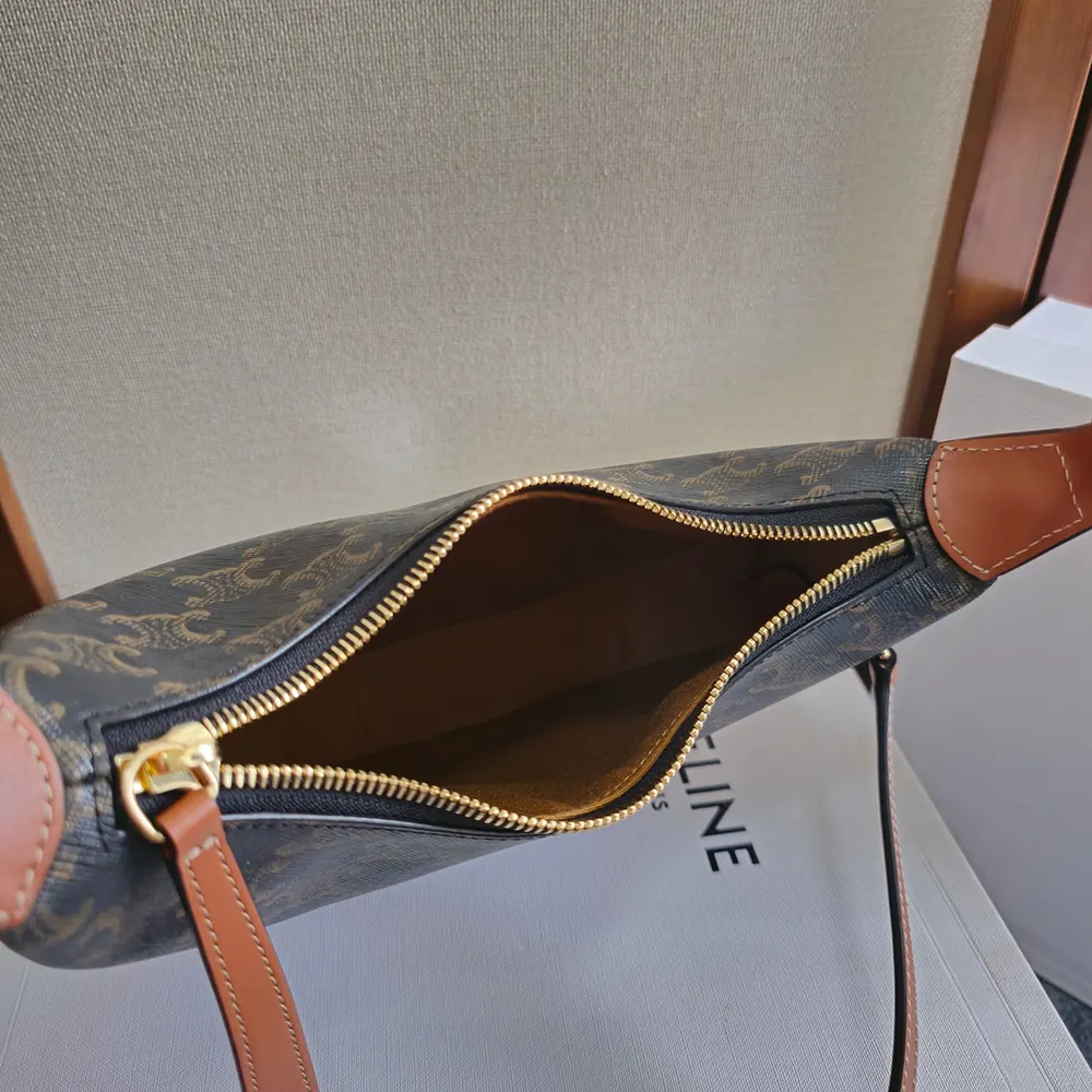 Celine Women Teen Celine Lulu in Triomphe Canvas and Calfskin - image 7