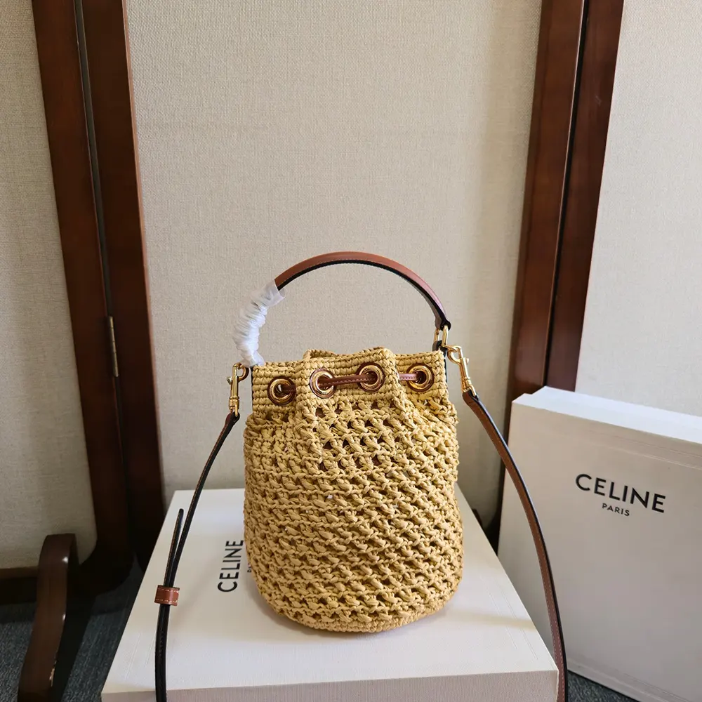 Side angle showing silhouette and shoulder strap of Celine Women Teen Clara Bag