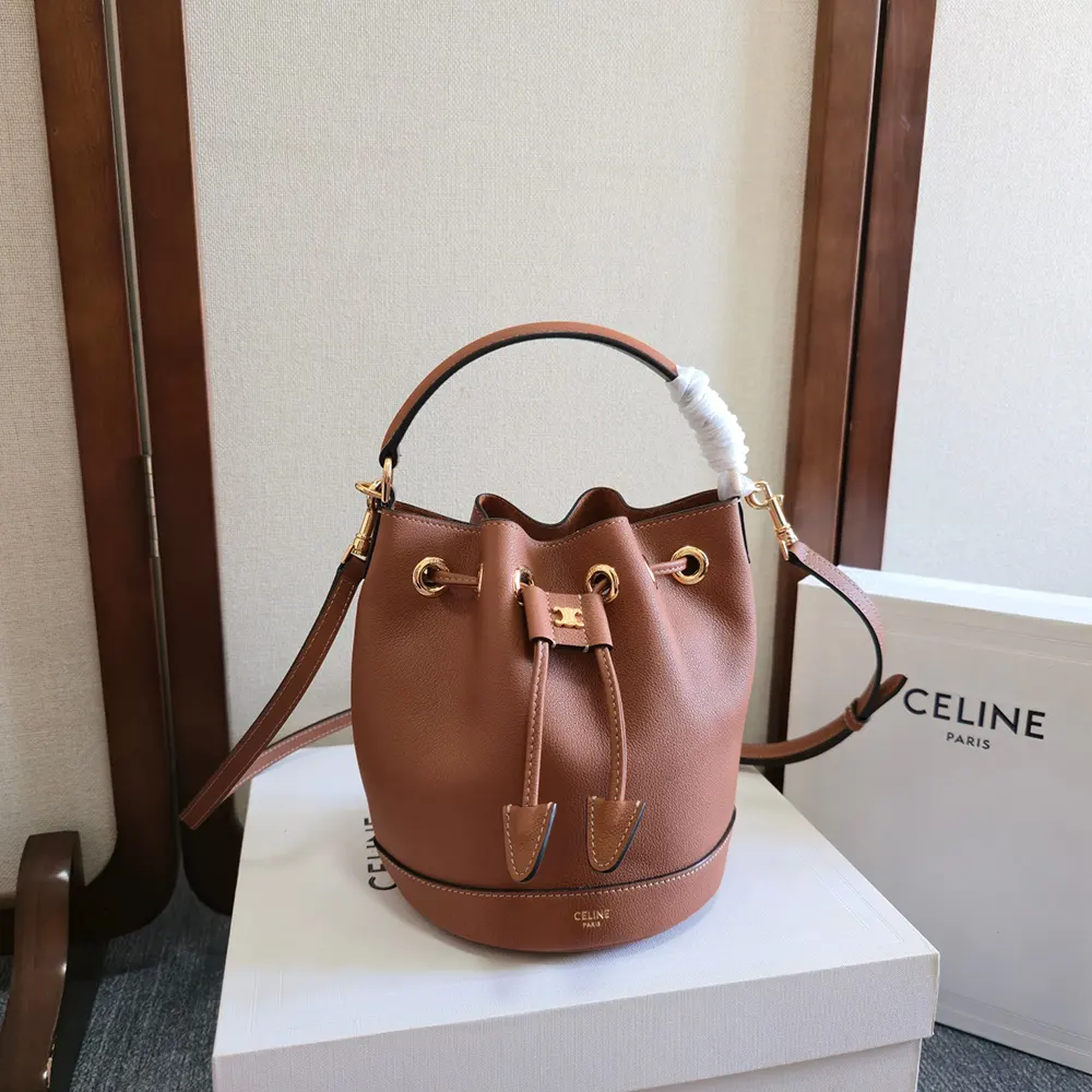 Close-up of gold-tone hardware and flap closure on Celine Women Teen Clara Bag