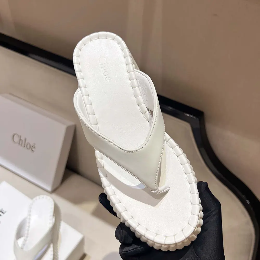 Chloe Women Nama Wedge Slide-White - image 6