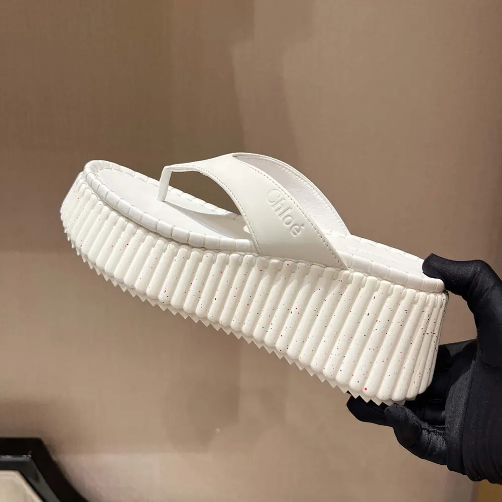 Chloe Women Nama Wedge Slide-White - image 8