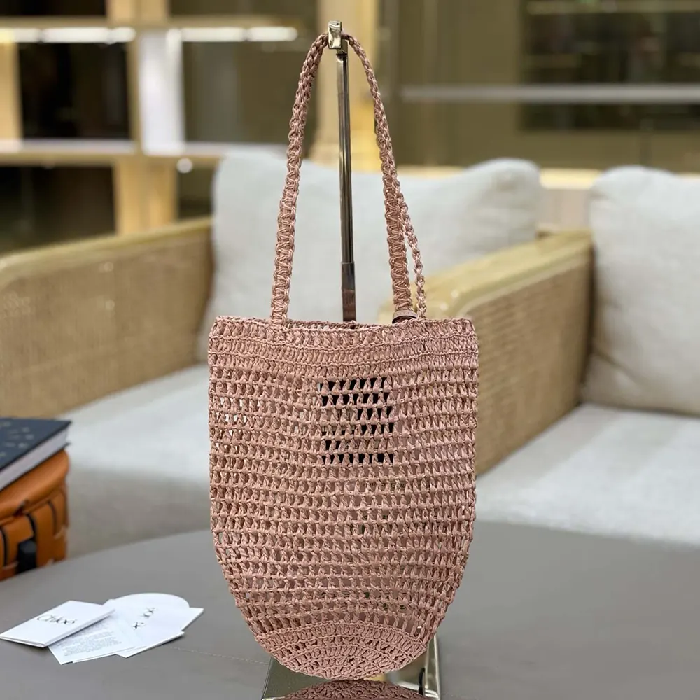 Side angle showing structured silhouette of Chloe Women Small Summer Banana Tote