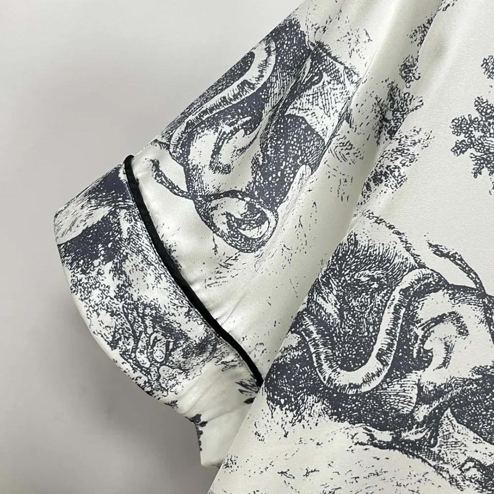 Dior Women Chez Moi Short-Sleeved Silk Pajama Set - image 8