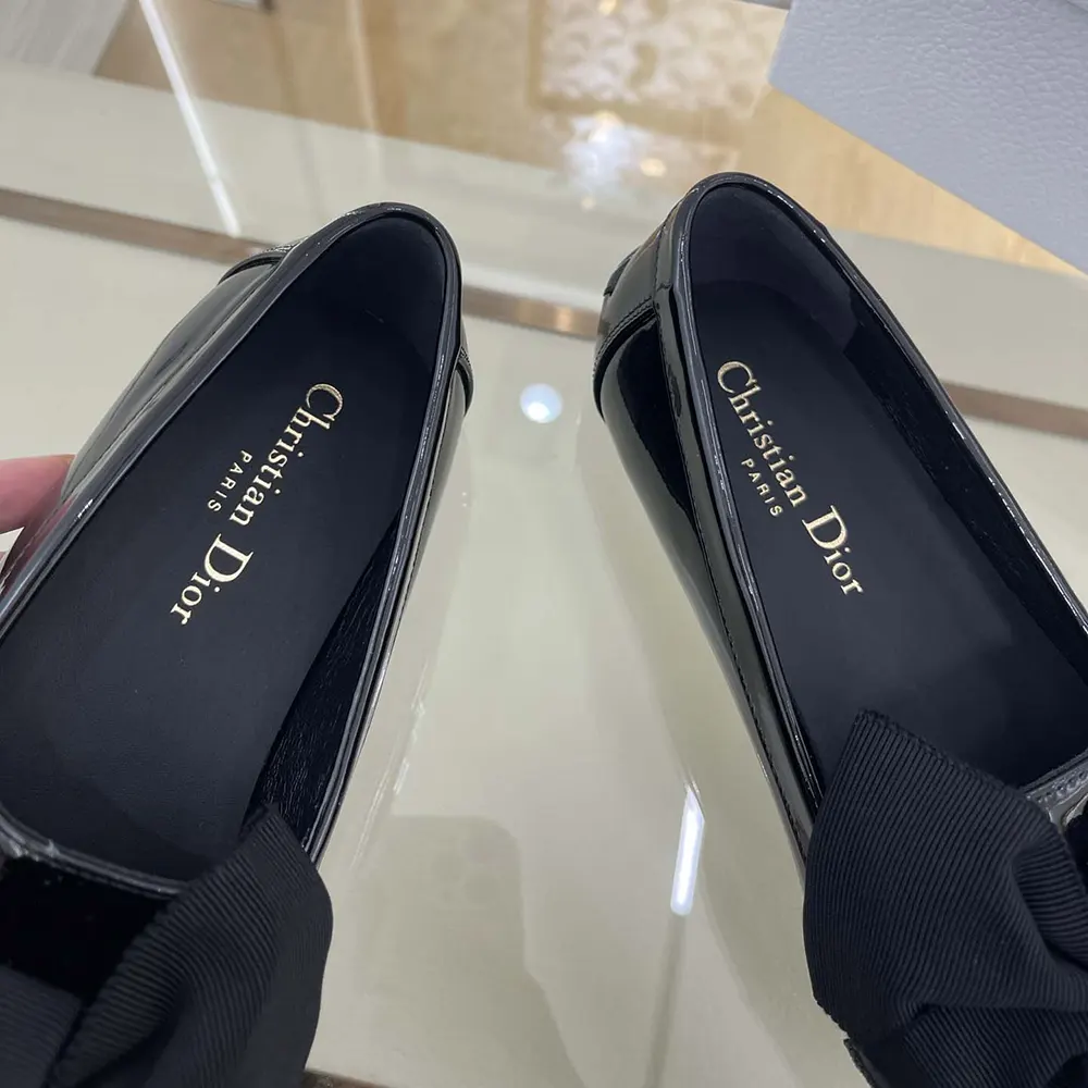 Dior Women Diorissimo Loafer Black Patent Calfskin and Grosgrain - image 8