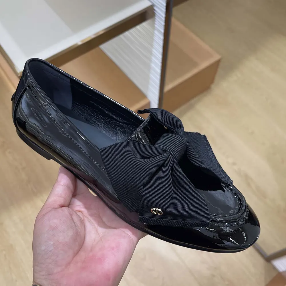Dior Women Diorissimo Loafer Black Patent Calfskin and Grosgrain - image 7
