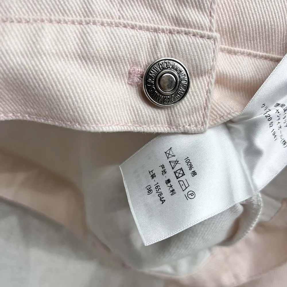 Dior Women Jacket Cotton Denim with Pink Dior Astral Flowers Motif - image 7