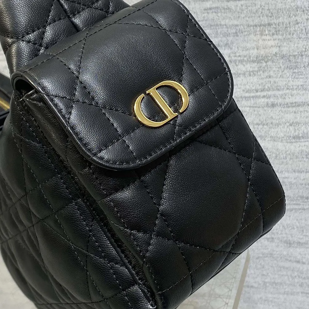 Dior Women Medium D-Dream Bag Black Macrocannage Lambskin - image 8