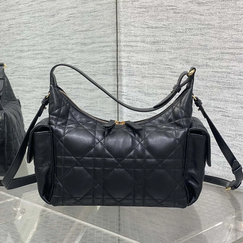 Dior Women Medium D-Dream Bag Black Macrocannage Lambskin - image 4