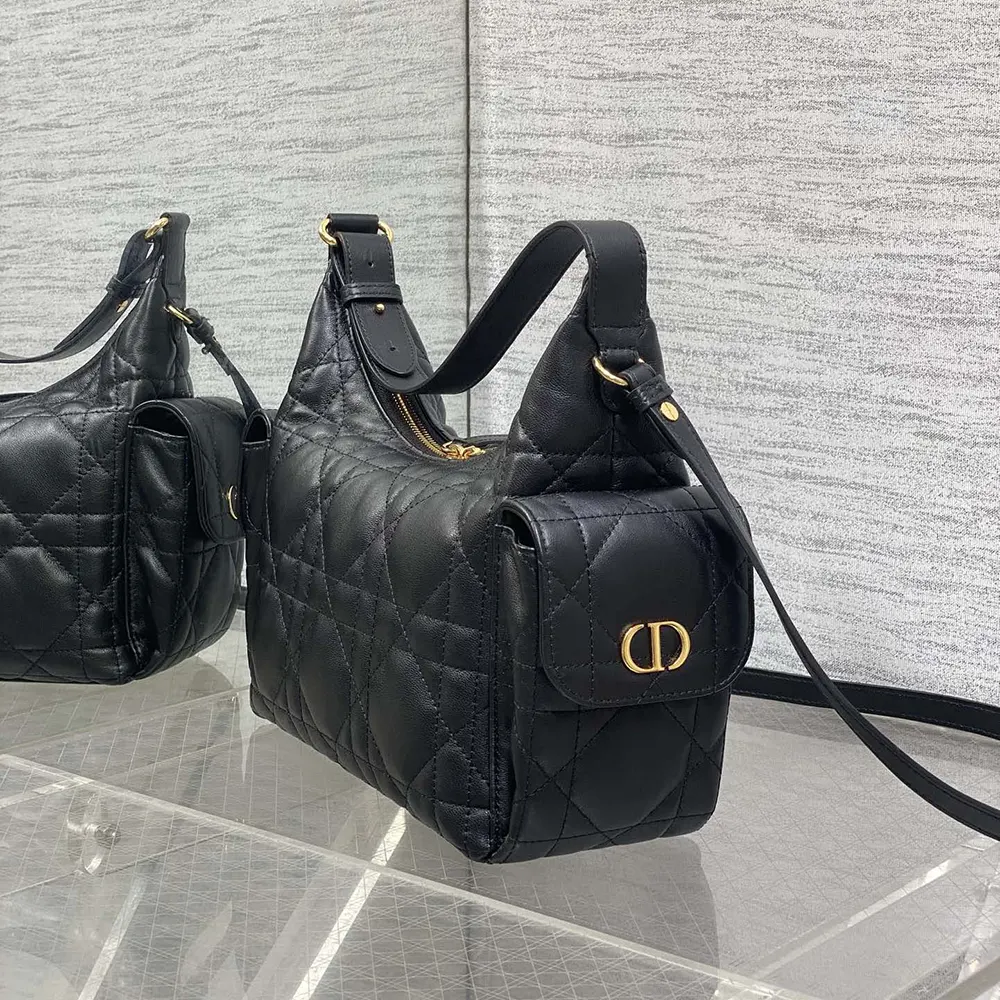 Dior Women Medium D-Dream Bag Black Macrocannage Lambskin - image 5