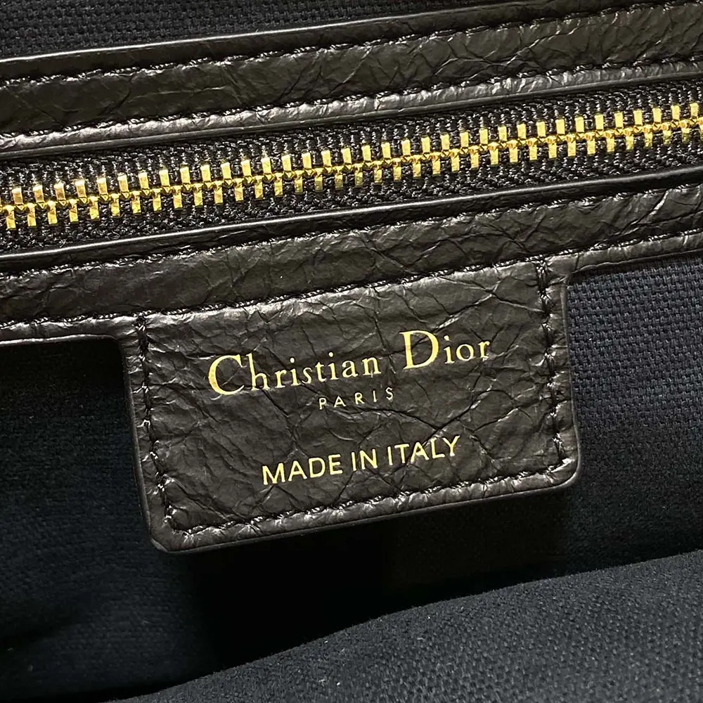 Dior Women Medium Grand Tour Bowling Bag Black Crinkled Calfskin - image 10