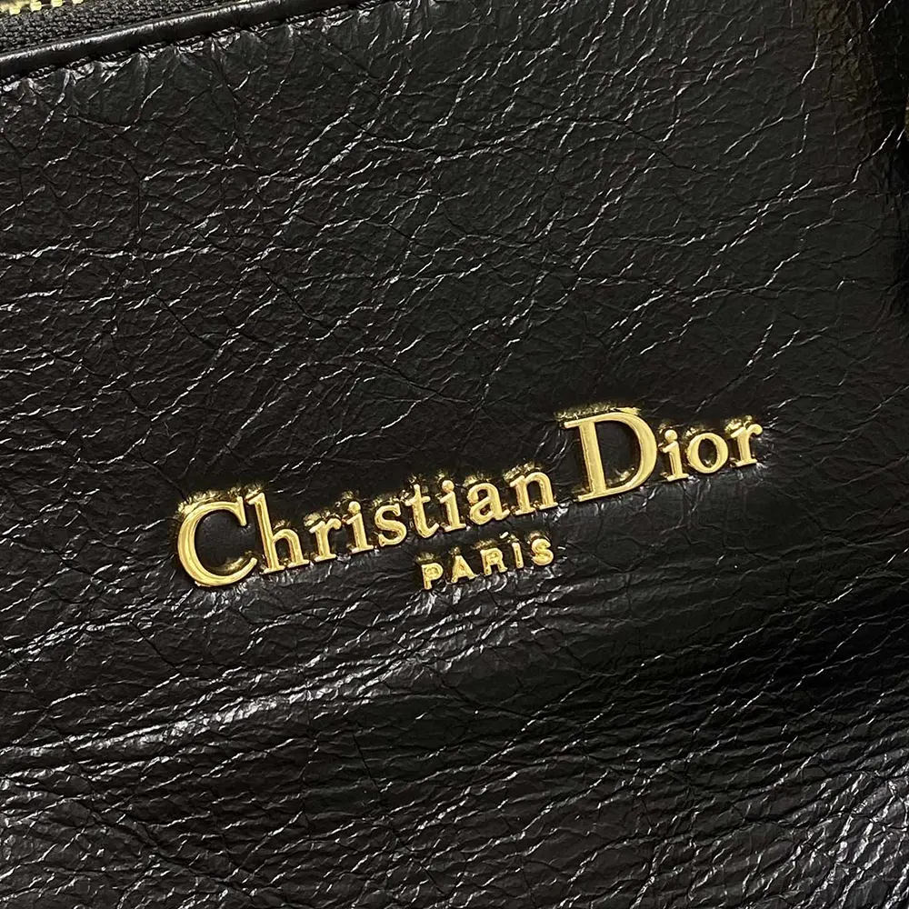 Dior Women Medium Grand Tour Bowling Bag Black Crinkled Calfskin - image 11