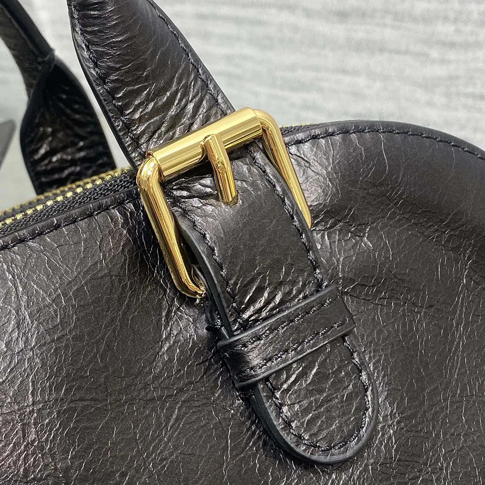 Dior Women Small Grand Tour Bowling Bag Black Crinkled Calfskin - image 8