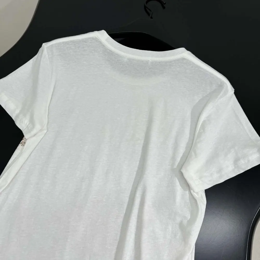 Dior Men T-Shirt White Cotton Jersey with Multicolor Dior Astral Flowers Motif - image 9