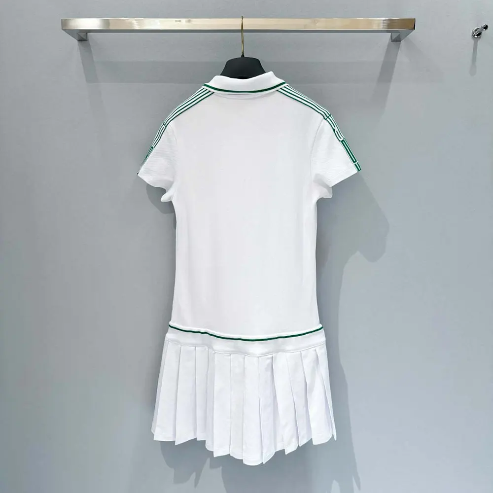 Back view showing hidden zipper of Dior Women Vibe Short Pleated Dress