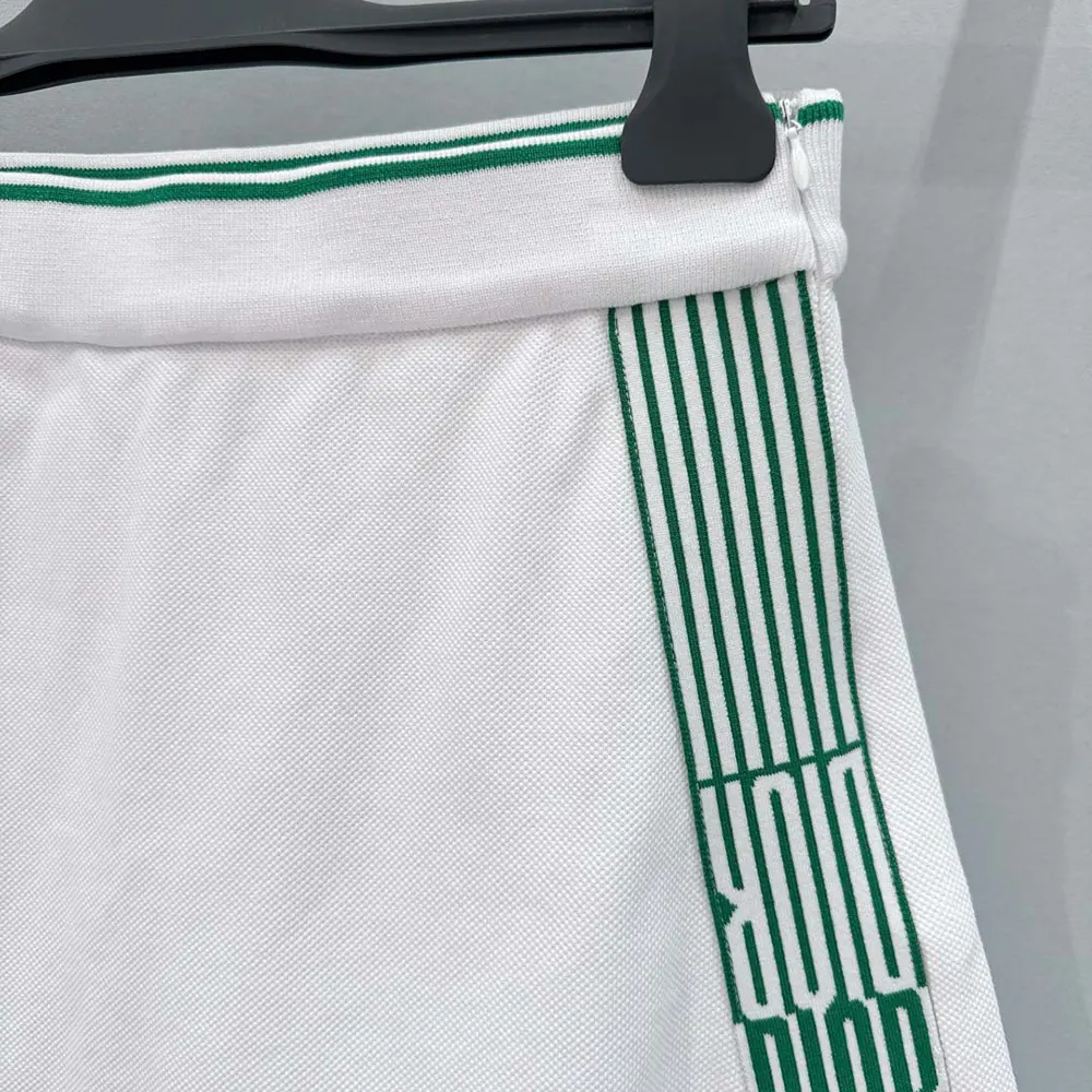 Dior Women Vibe Skort White Cotton Jersey with Pine Green Dior Graphique Motif - image 5