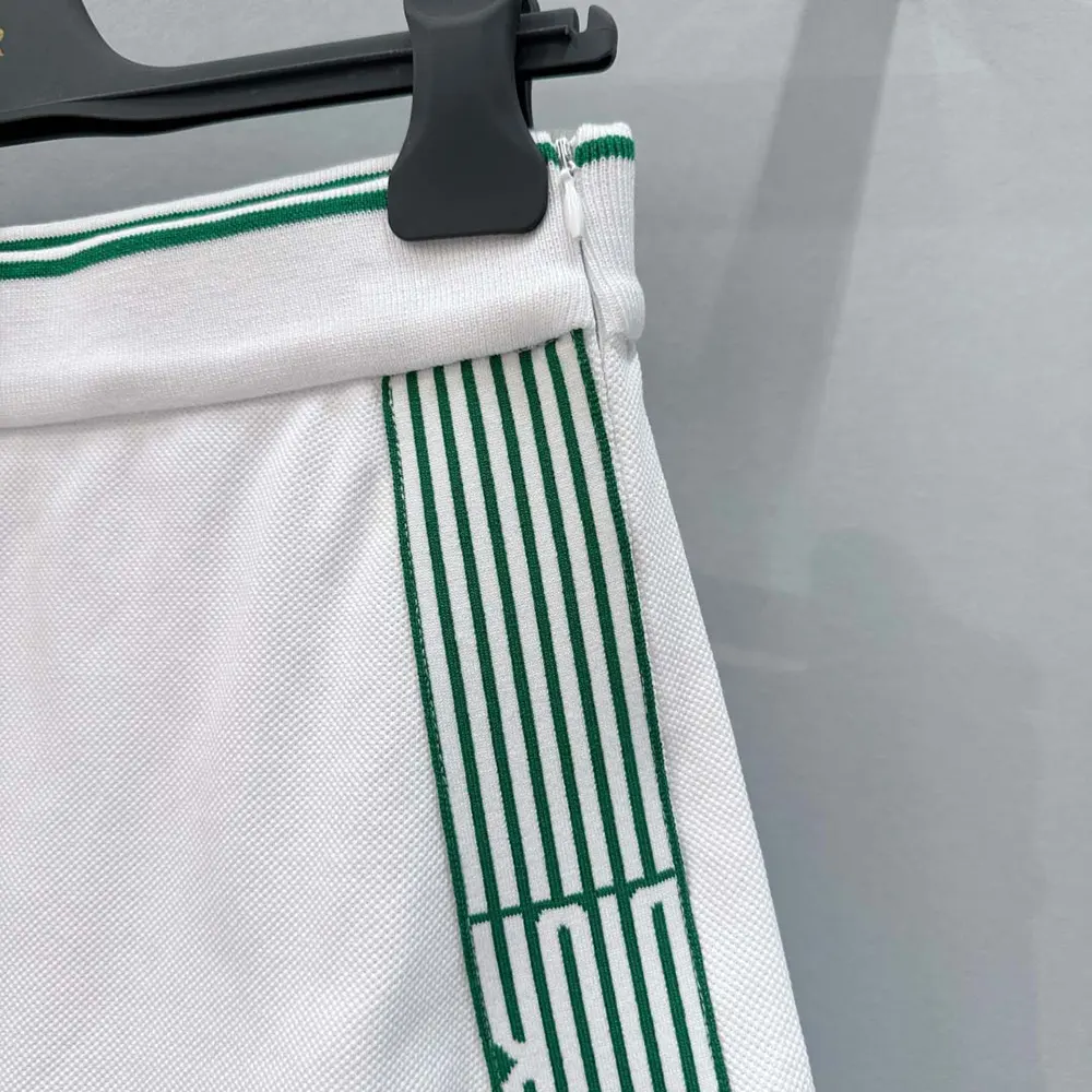 Dior Women Vibe Skort White Cotton Jersey with Pine Green Dior Graphique Motif - image 4