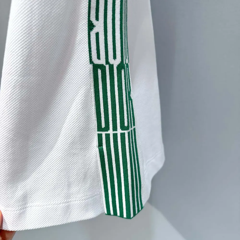 Dior Women Vibe Sleeveless Polo Shirt White Cotton Jersey with Pine Green Dior Graphique Motif - image 6