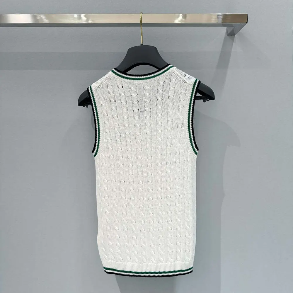 Side angle showcasing silhouette of Dior Women Vibe Sweater Vest