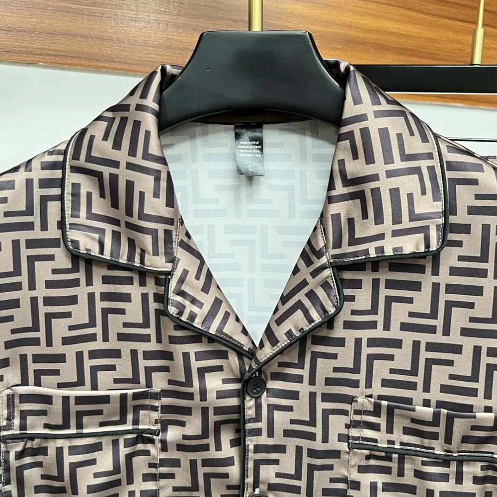 Fendi Men FF Short-Sleeved Silk Pajama Set - image 4