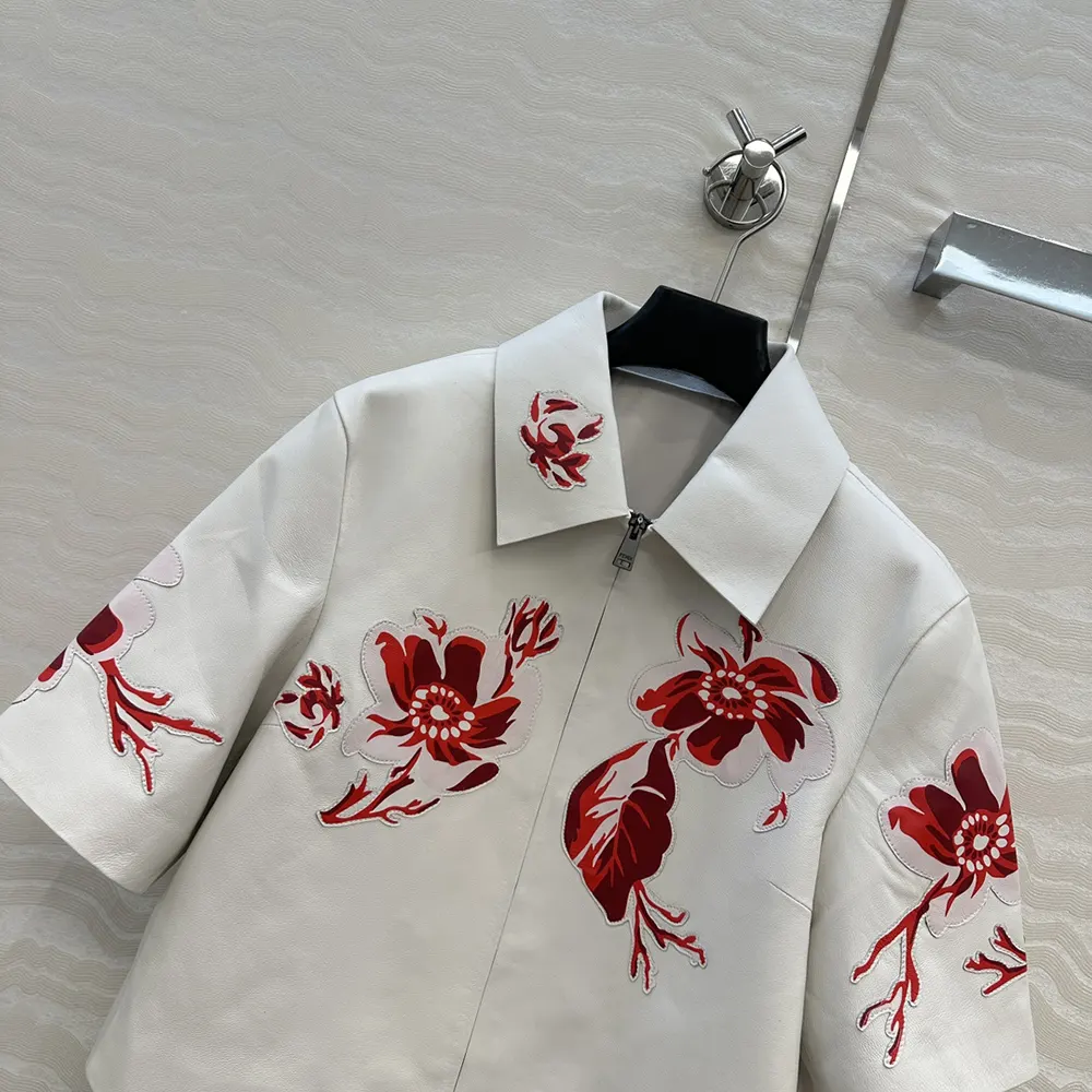 Fendi Women White Inlaid Leather Jacket - image 4
