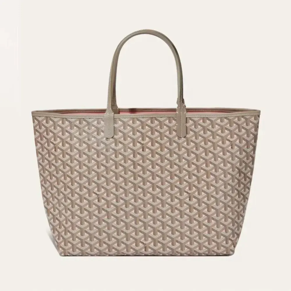 Goyard Women Saint Louis GM Bag-Grey/Pink