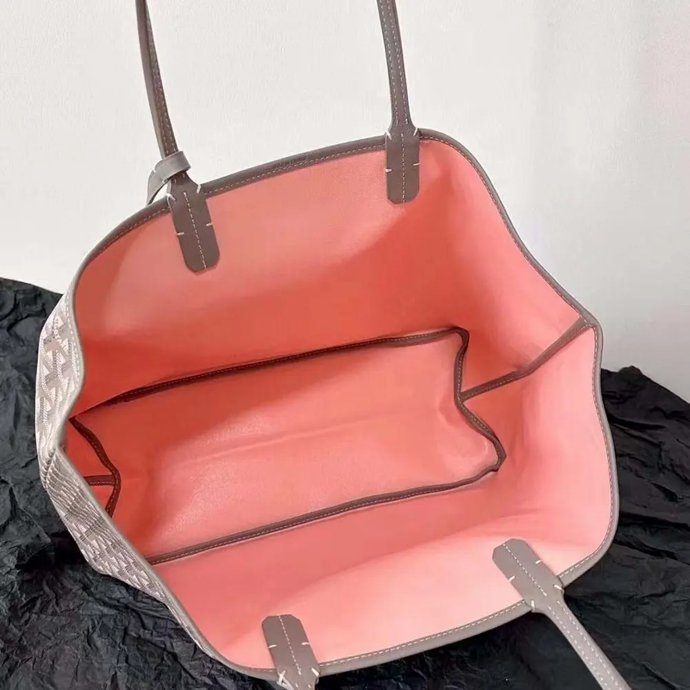 Goyard Women Saint Louis GM Bag-Grey/Pink - image 9