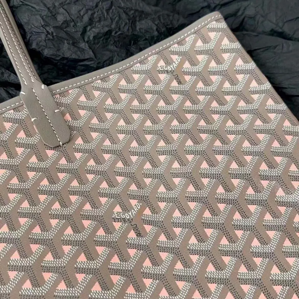 Goyard Women Saint Louis GM Bag-Grey/Pink - image 6