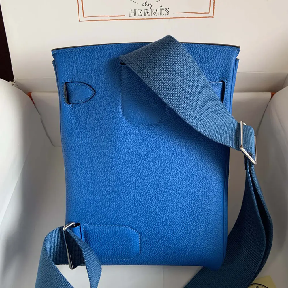 Hermes Unisex Hac A Dos PM Backpack-Blue - image 5