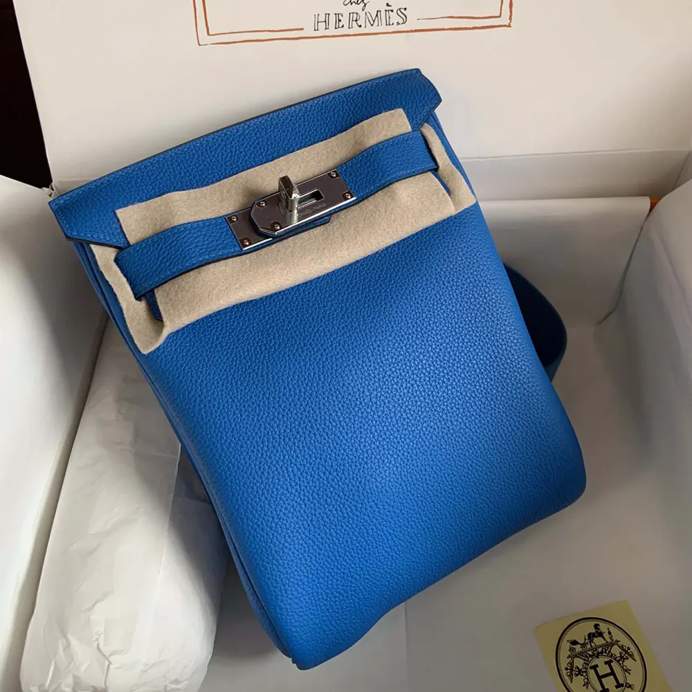 Hermes Unisex Hac A Dos PM Backpack-Blue - image 6