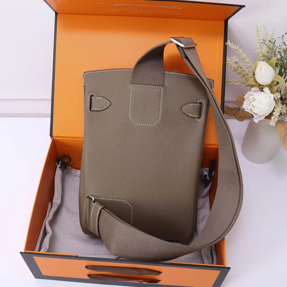 Hermes Unisex Hac A Dos PM Backpack-Grey - image 4