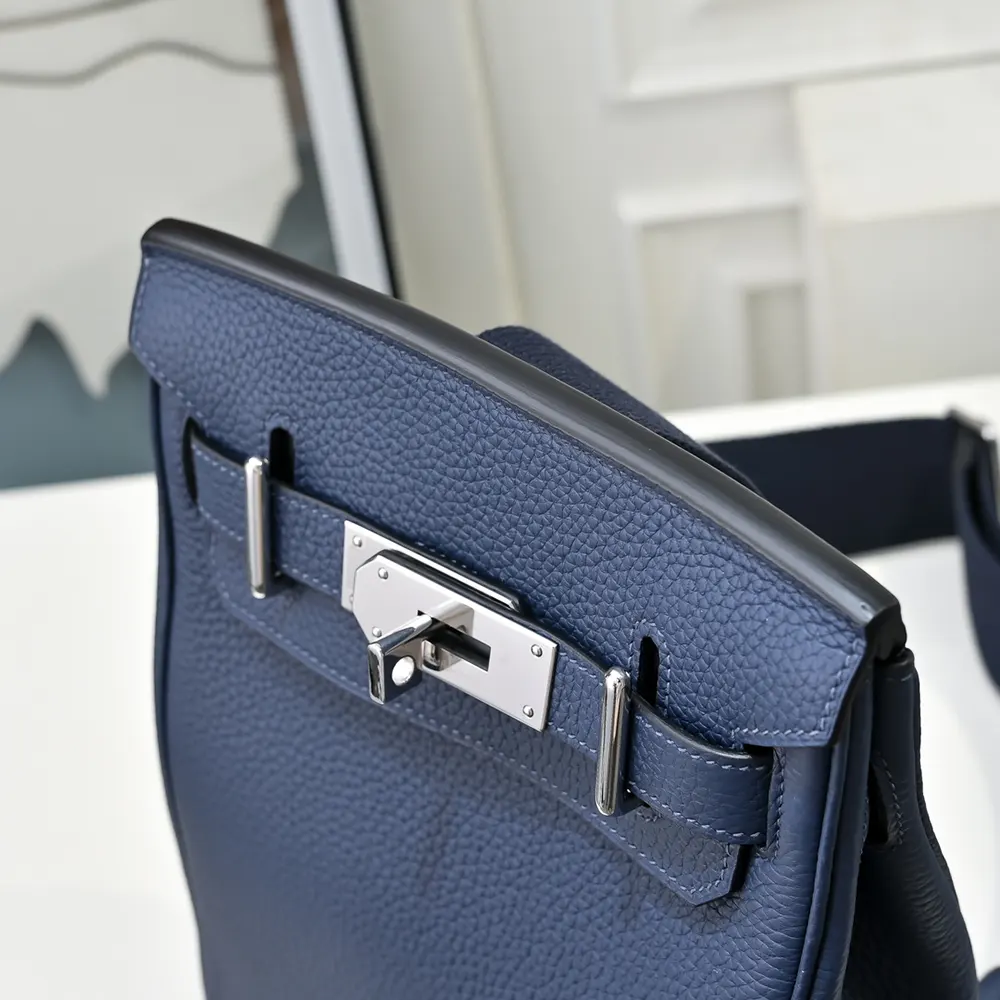 Hermes Unisex Hac A Dos PM Backpack-Navy - image 10