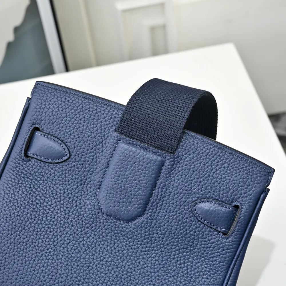 Hermes Unisex Hac A Dos PM Backpack-Navy - image 9