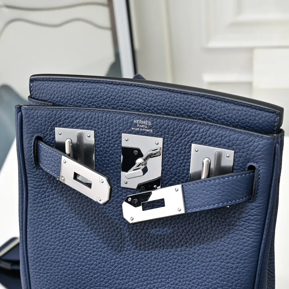 Hermes Unisex Hac A Dos PM Backpack-Navy - image 7