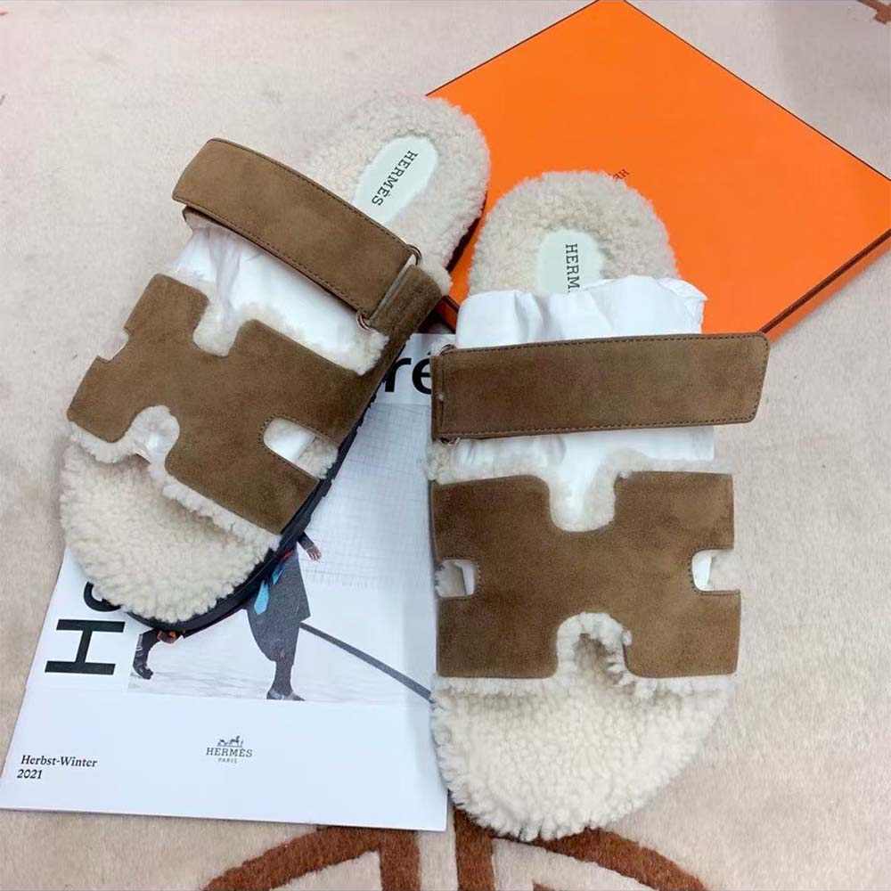Top view showcasing open-toe and Hermes hardware detail