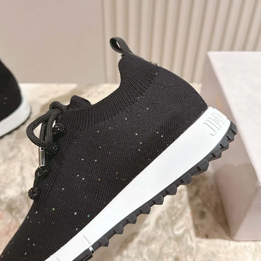 Jimmy Choo Women Veles Black Sequin Knit Trainers - image 9