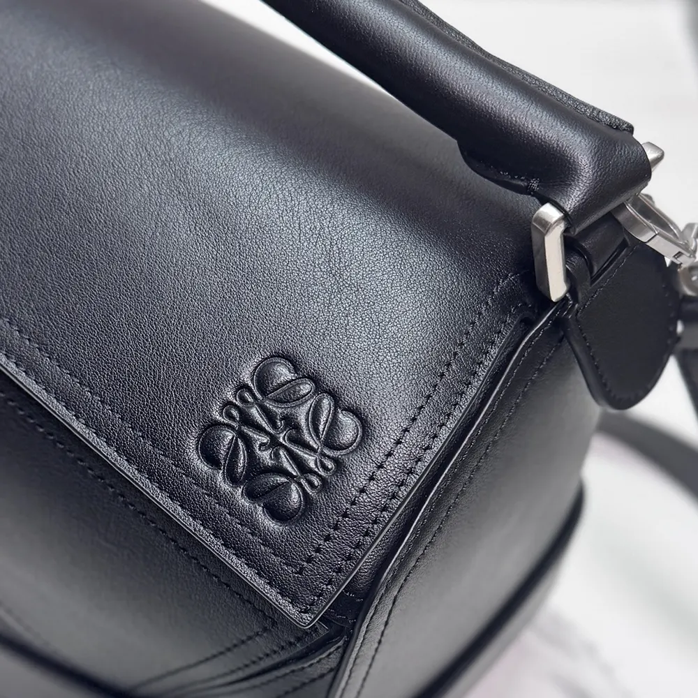 Loewe Unisex Small Puzzle Biker Bag-Black - image 9