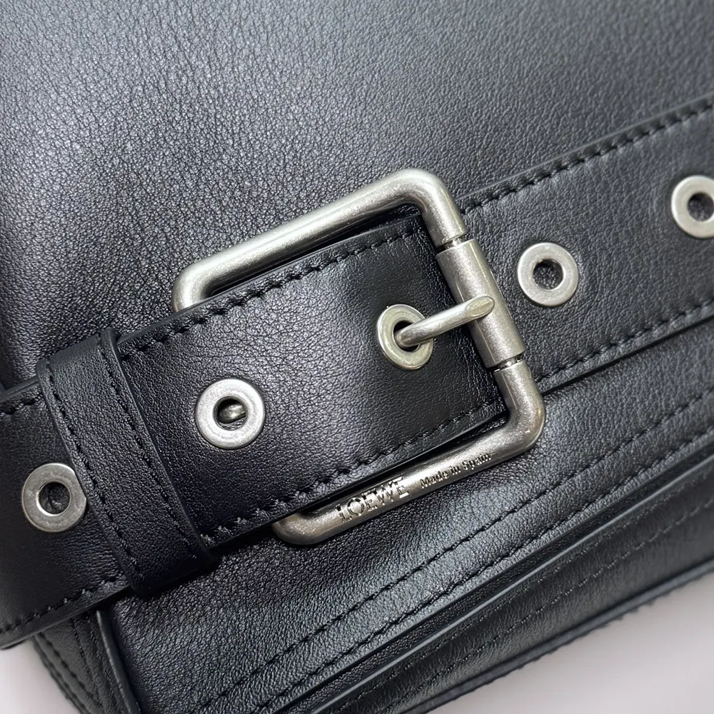 Loewe Unisex Small Puzzle Biker Bag-Black - image 8