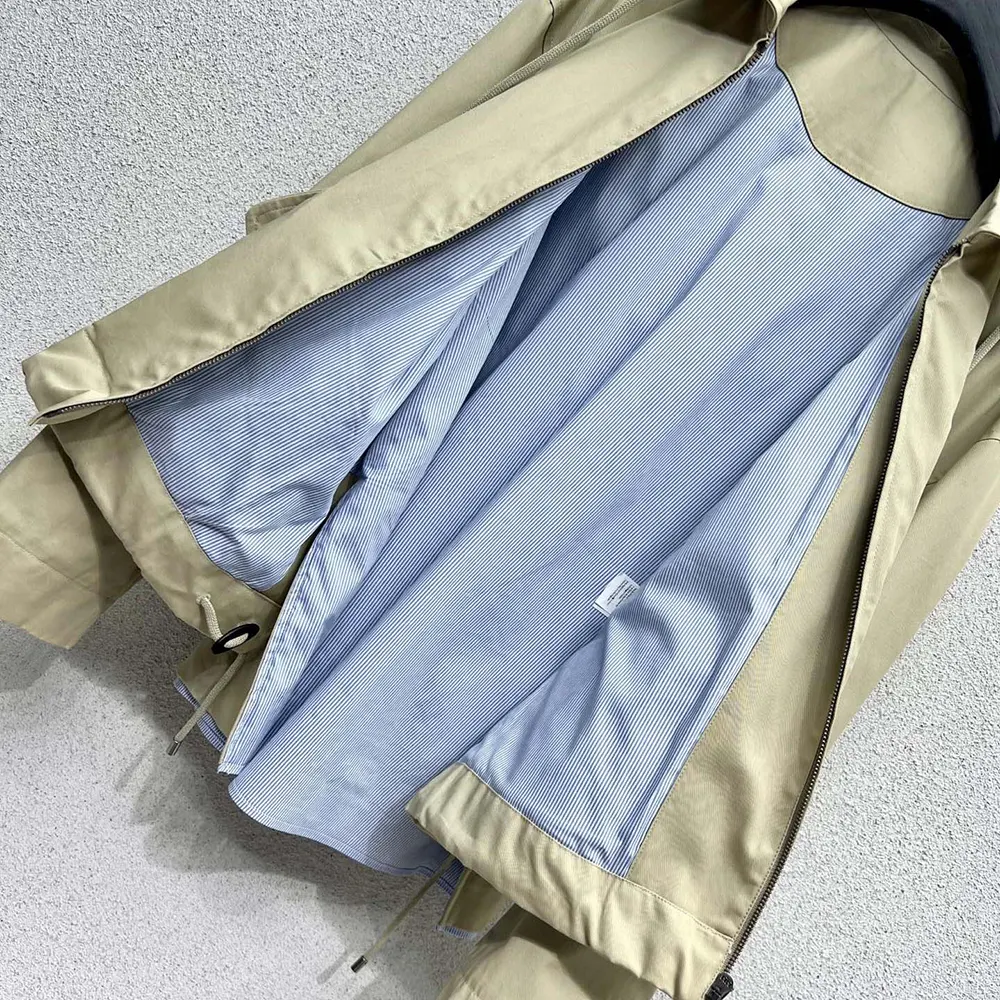 Loewe Men Hooded Parka in Cotton-Beige - image 8