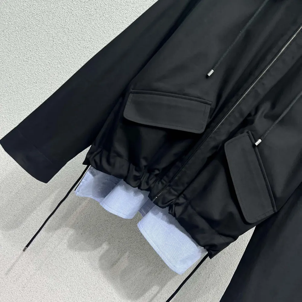 Loewe Men Hooded Parka in Cotton-Black - image 7
