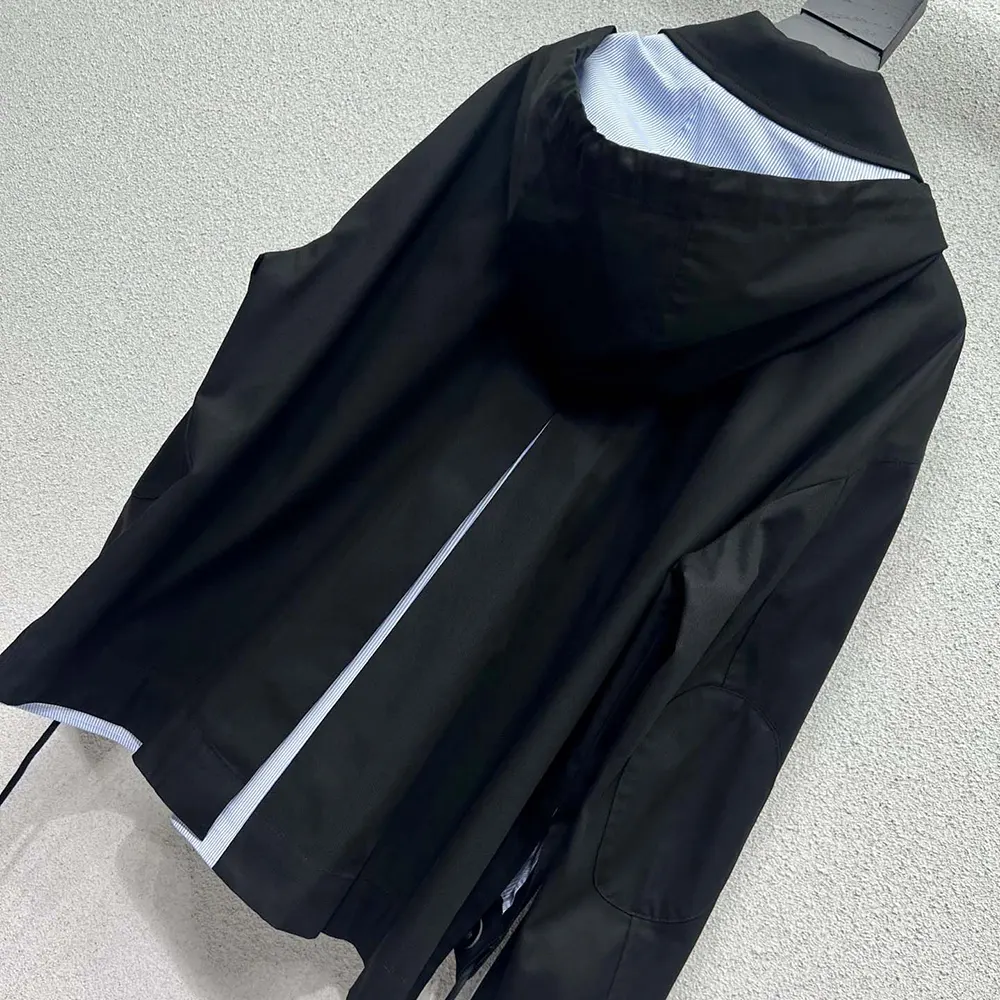 Loewe Men Hooded Parka in Cotton-Black - image 5