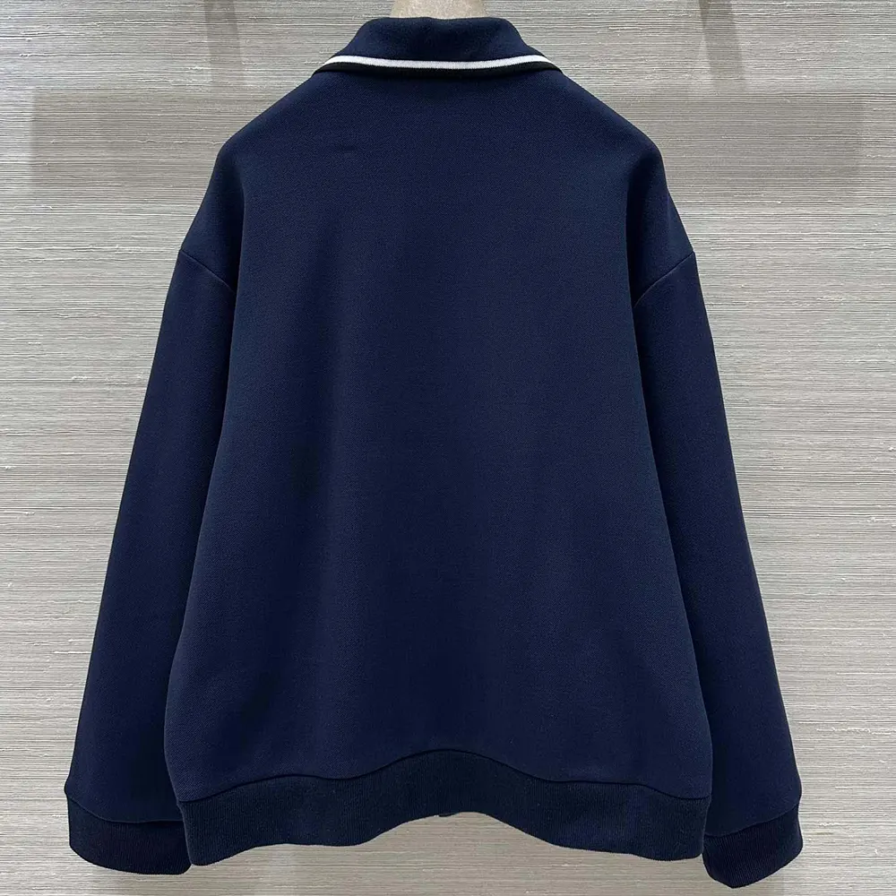 Side profile of Miu Miu Women Bonded Piqué and Technical Jersey Blouson Jacket