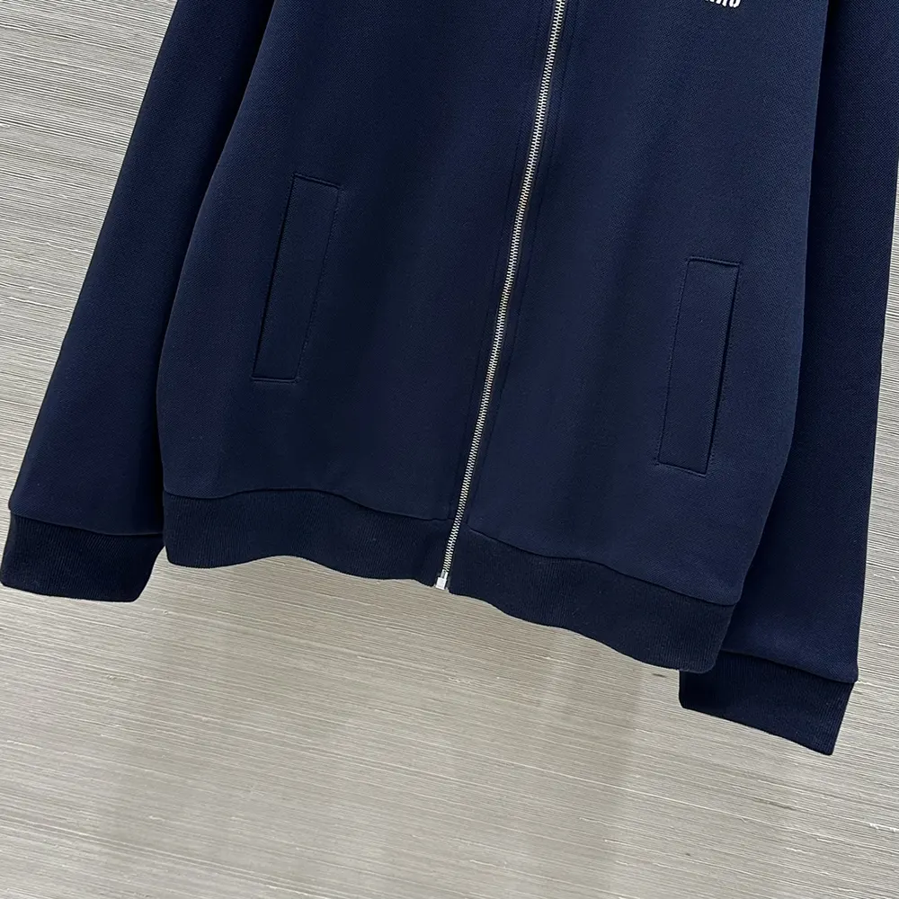 Miu Miu Women Bonded Piqué and Technical Jersey Blouson Jacket - image 9