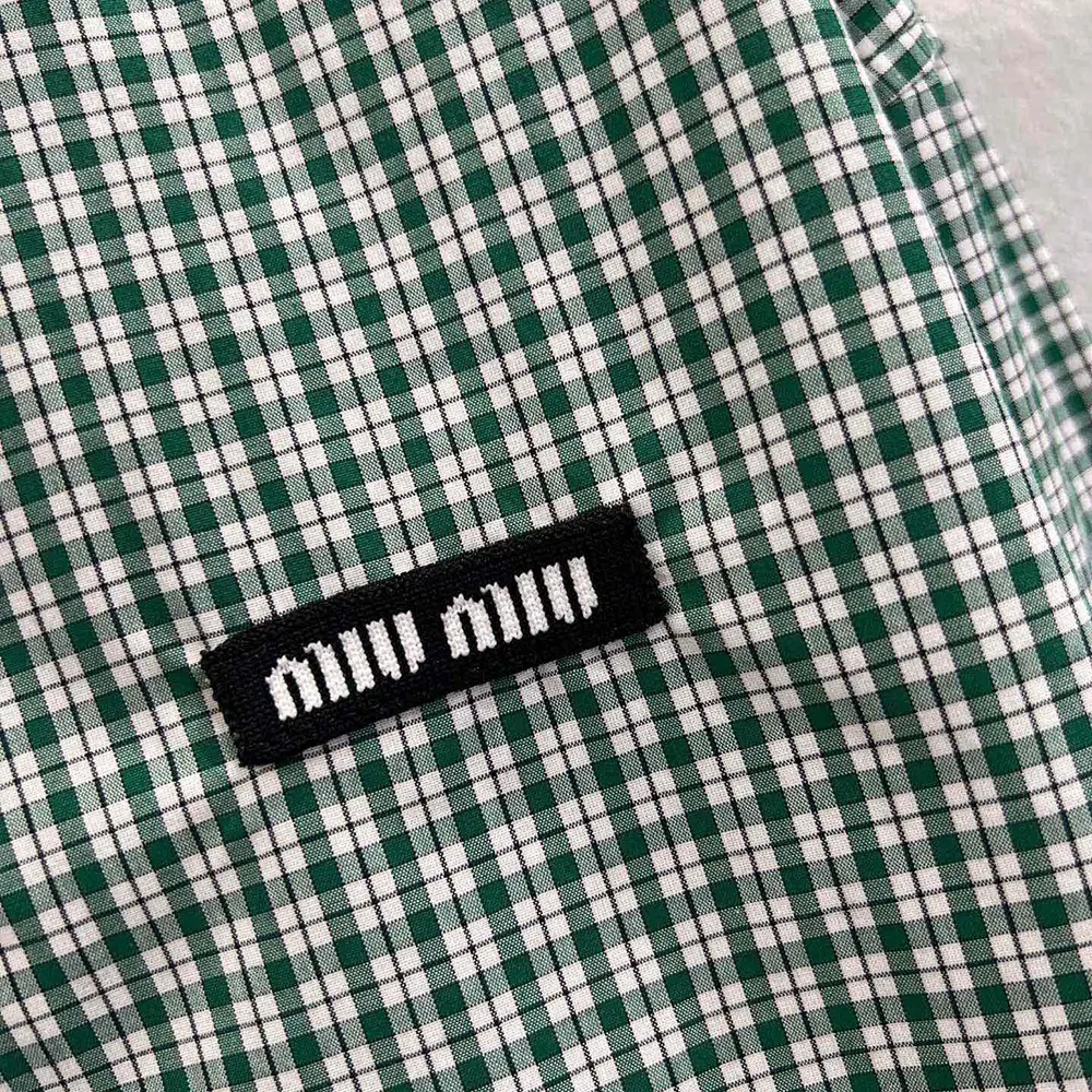 Miu Miu Women Checked Shirt MK1659_17L1_F026R - image 9